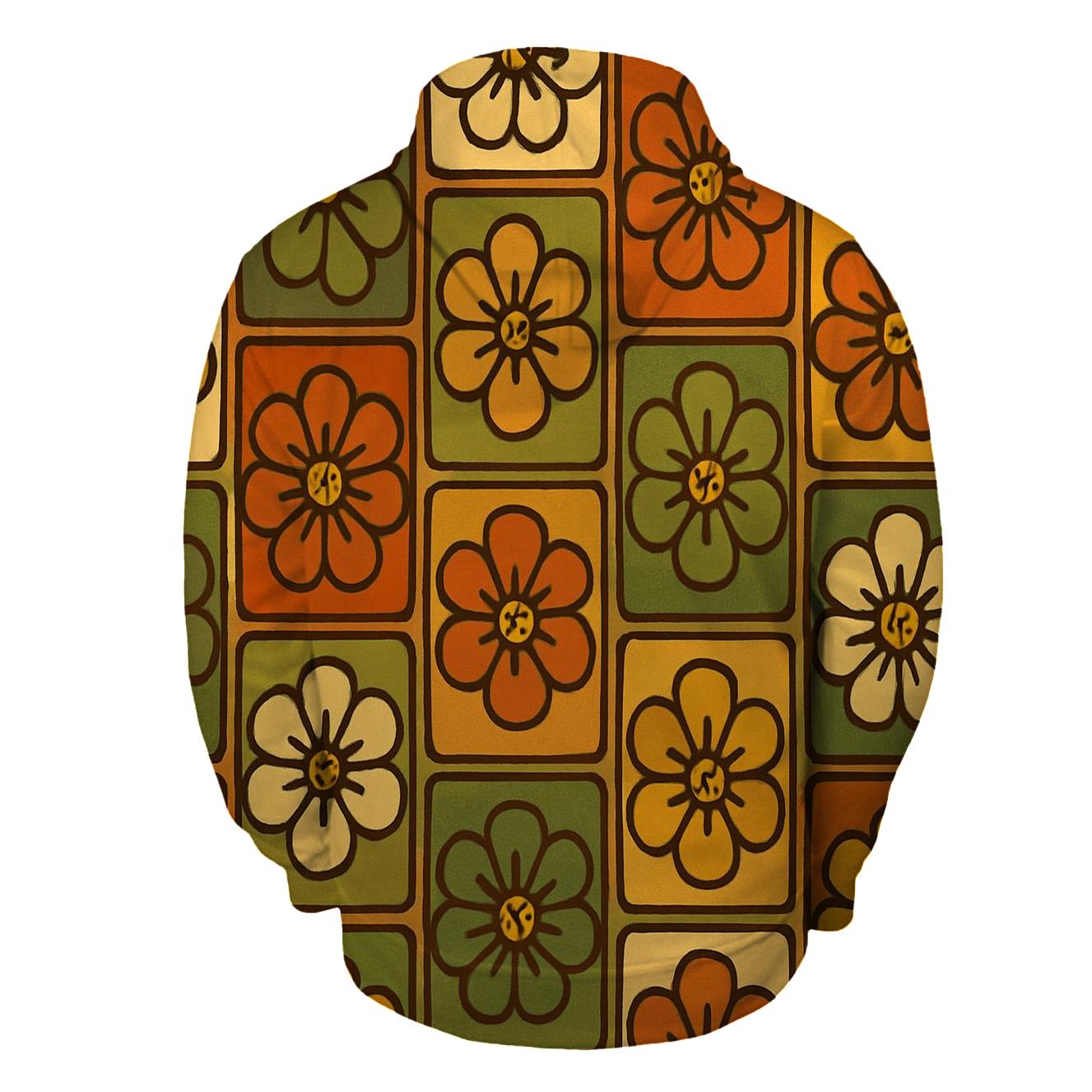 Avocado Kitchen Tile Bloom zip-up hoodies