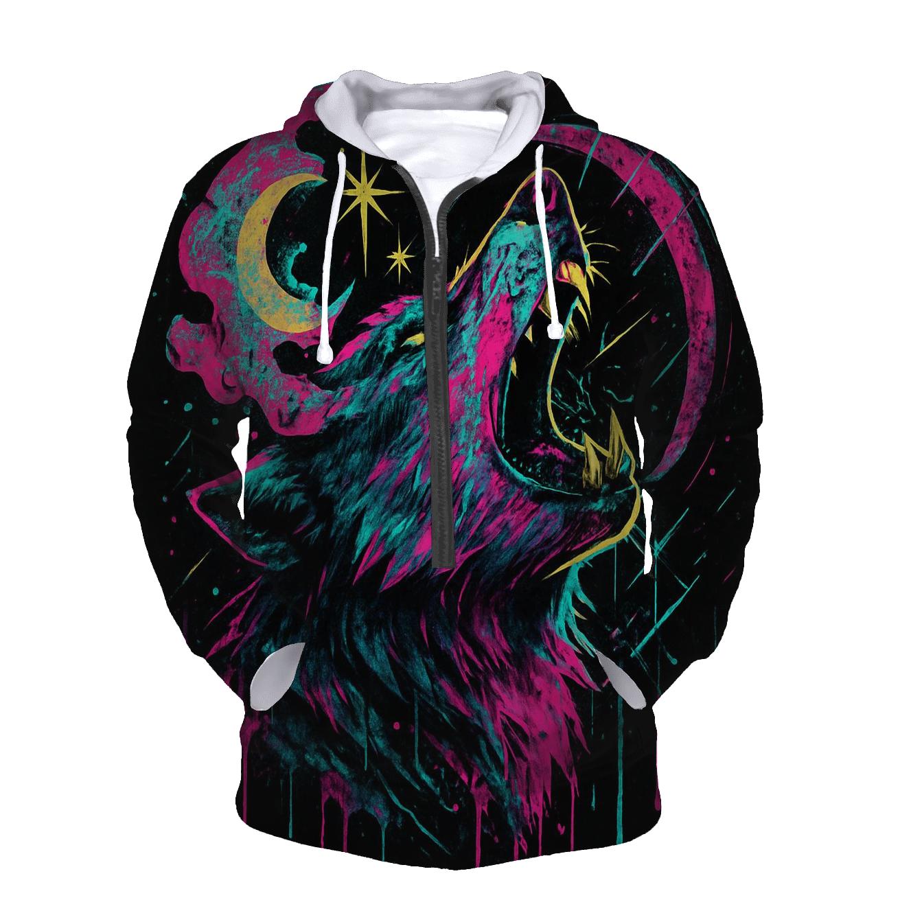 Neon Graffiti Moonhowl Breakthrough custom hoodies