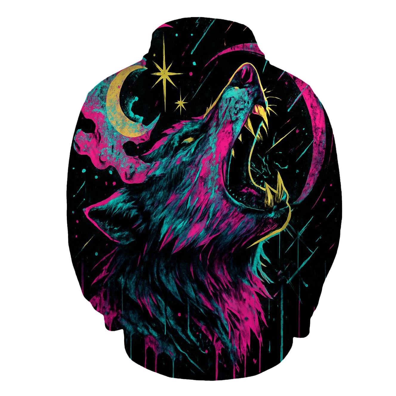 Neon Graffiti Moonhowl Breakthrough custom hoodies