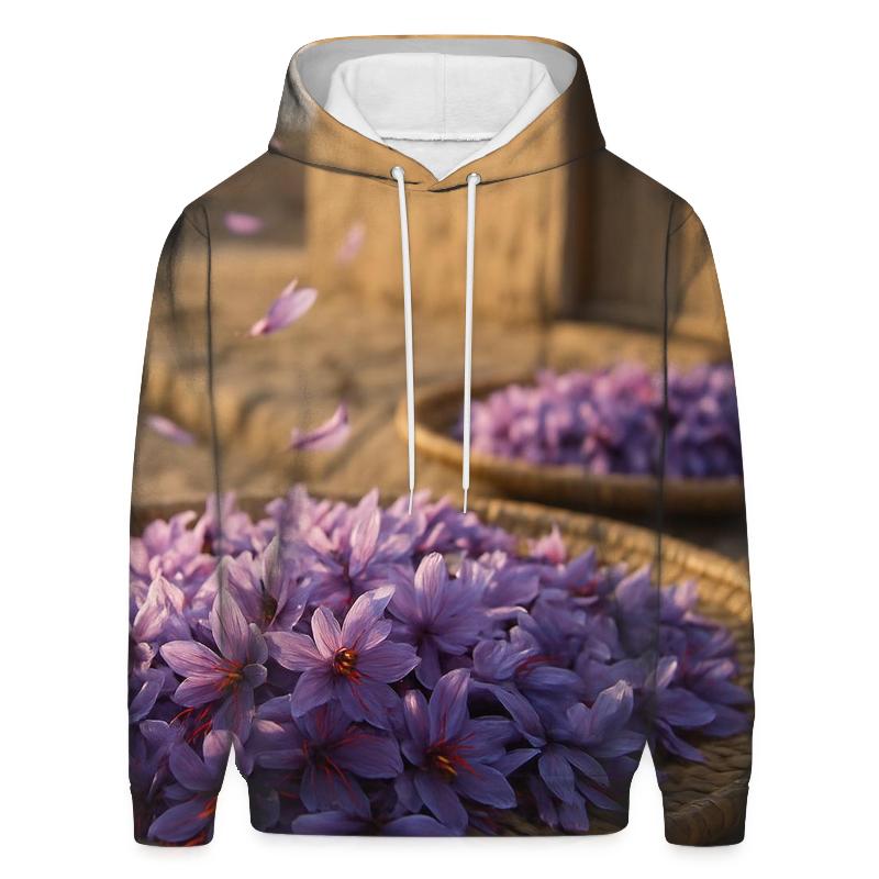 Saffron Crocus Harvest Trays At Dawn lightweight hoodies