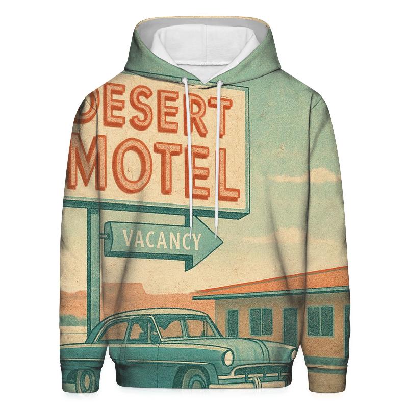 Dusty Desert Motel Neon Postcard embroidered hoodies