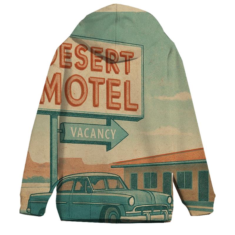 Dusty Desert Motel Neon Postcard embroidered hoodies