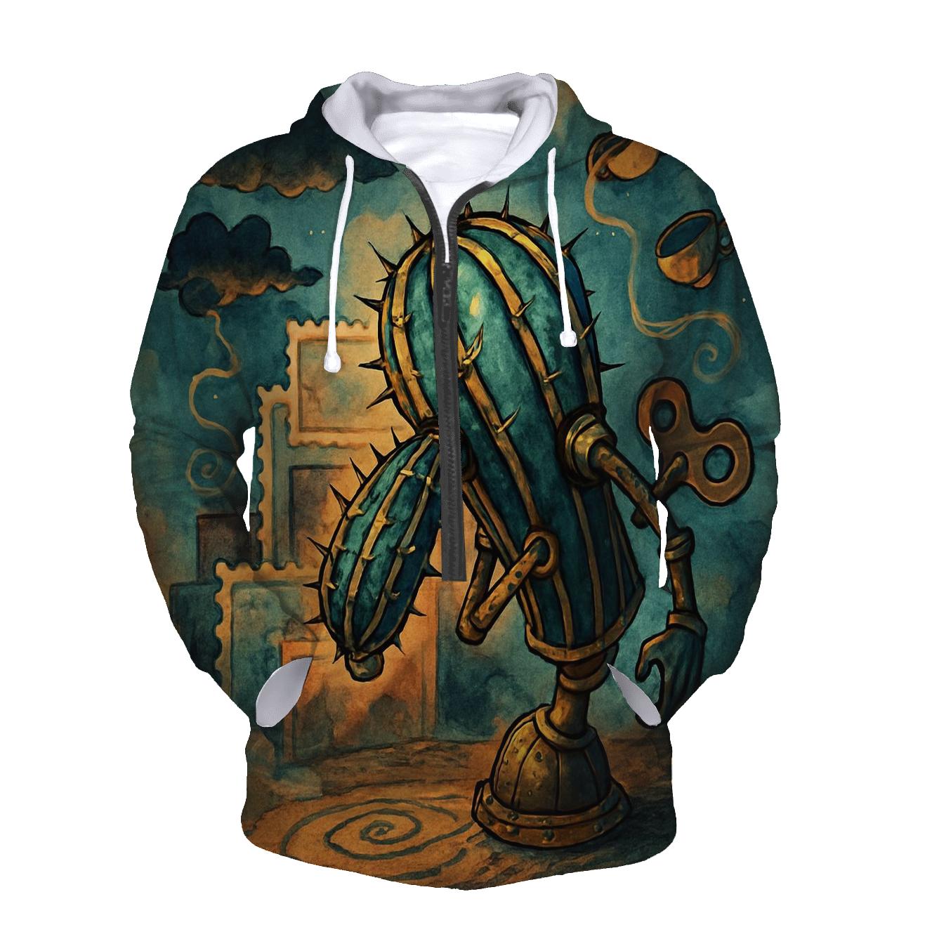 Clockwork Cactus Mirage printed hoodies