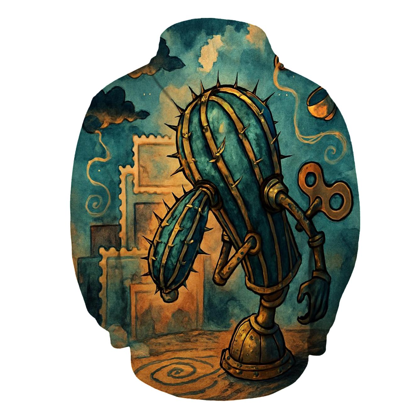 Clockwork Cactus Mirage printed hoodies