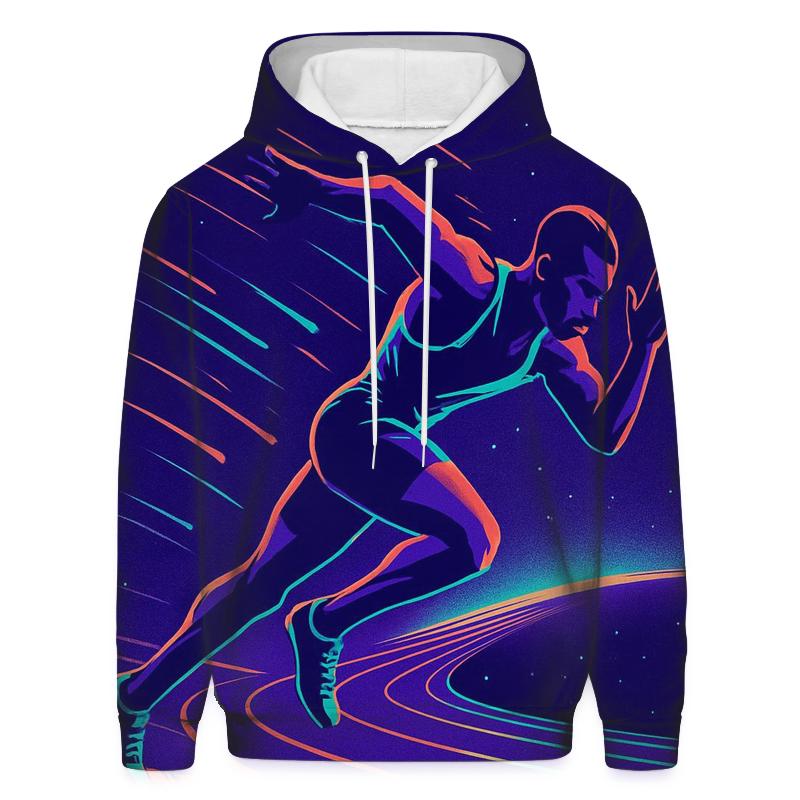 Neon Velocity Sprint Track designer hoodies