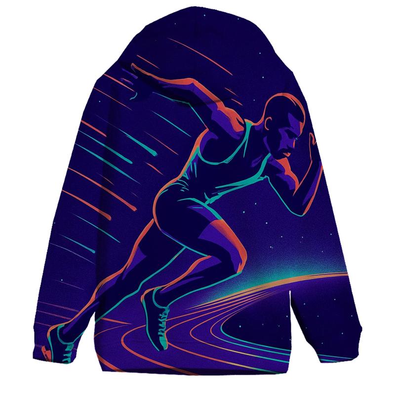 Neon Velocity Sprint Track designer hoodies