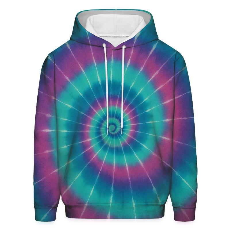 Aurora Spiral Overdye Nebula Whorl graphic hoodies