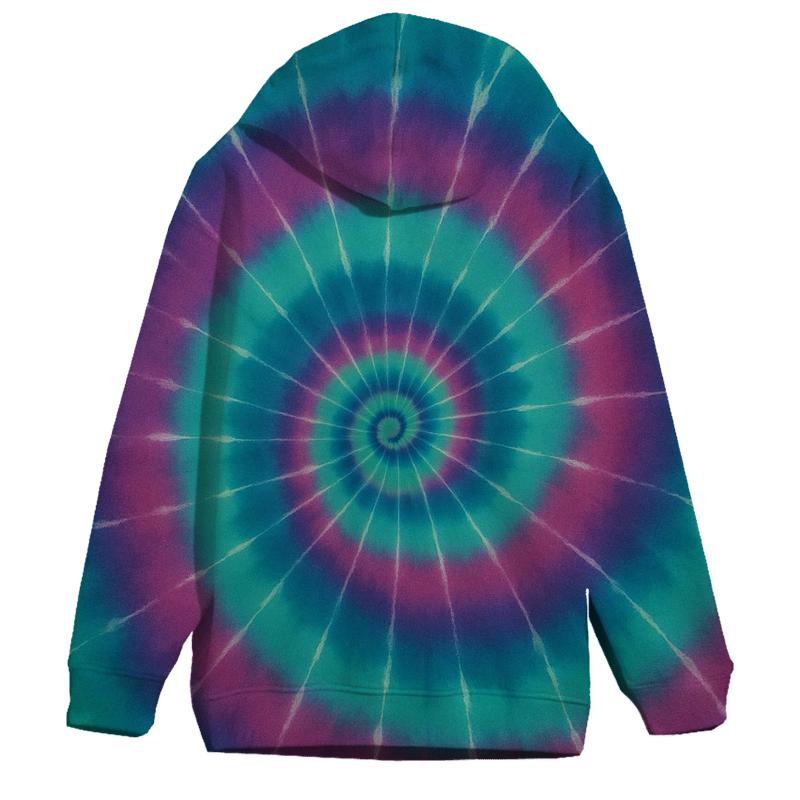 Aurora Spiral Overdye Nebula Whorl graphic hoodies