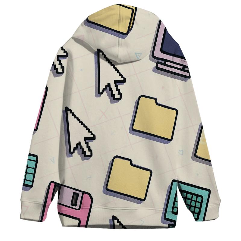 Vaporwave Desktop Icon Scatter pullover hoodies
