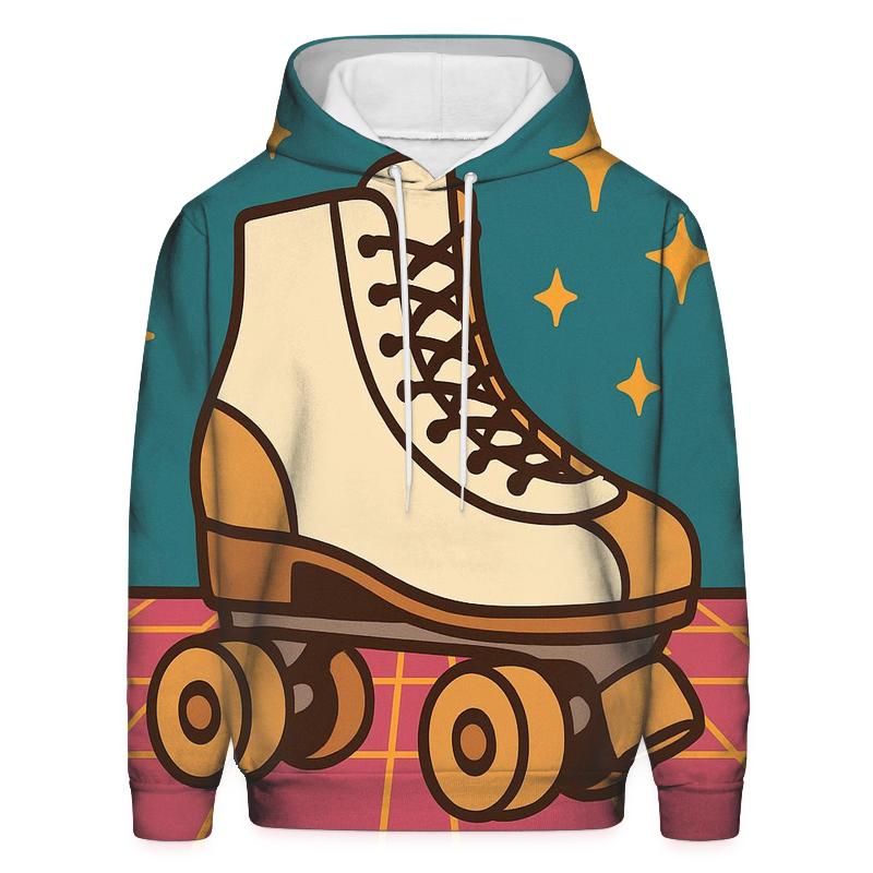 Roller Rink Neon Grid heavyweight hoodies