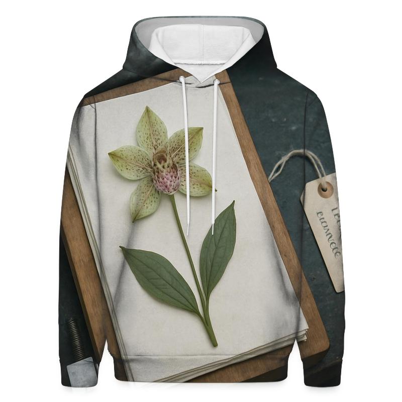 Herbarium Sheet Pressing Wild Orchids In A Cloud Forest Field Lab designer hoodies