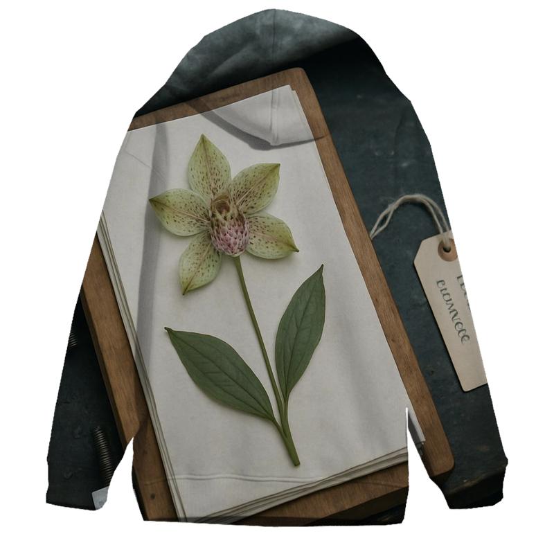 Herbarium Sheet Pressing Wild Orchids In A Cloud Forest Field Lab designer hoodies