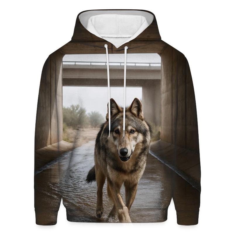 Wolf Crossing Under Desert Monsoon Bridge custom hoodies