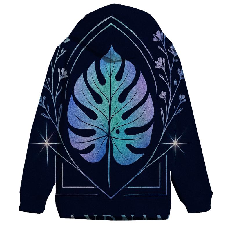 Aurora Hologram Botanical Emblem hoodie designs