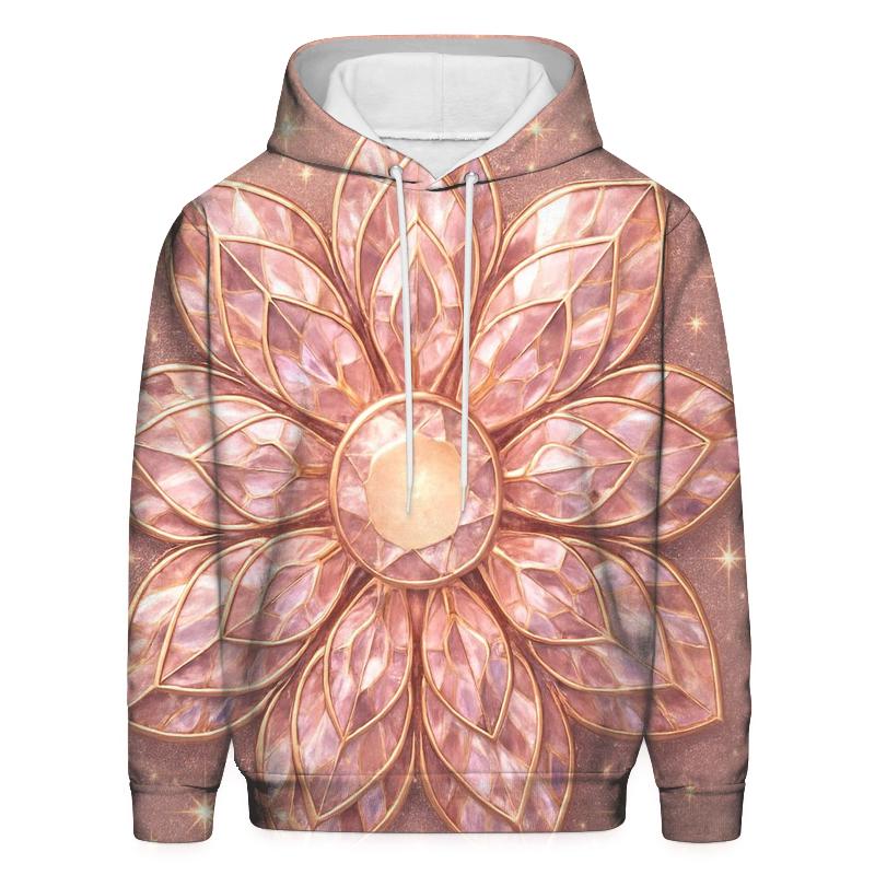 Rose Gold Prism Petals custom hoodies