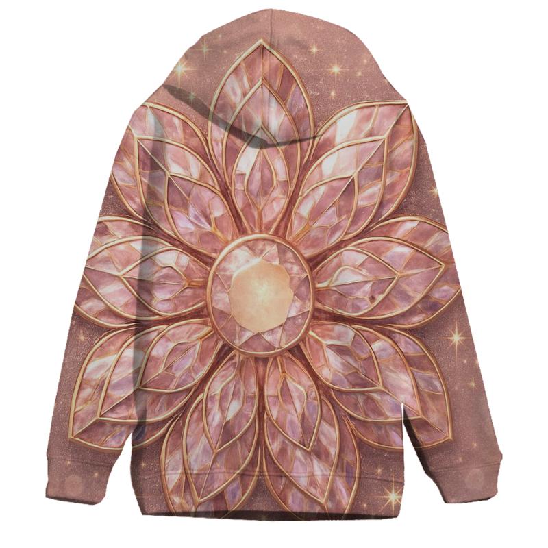 Rose Gold Prism Petals custom hoodies