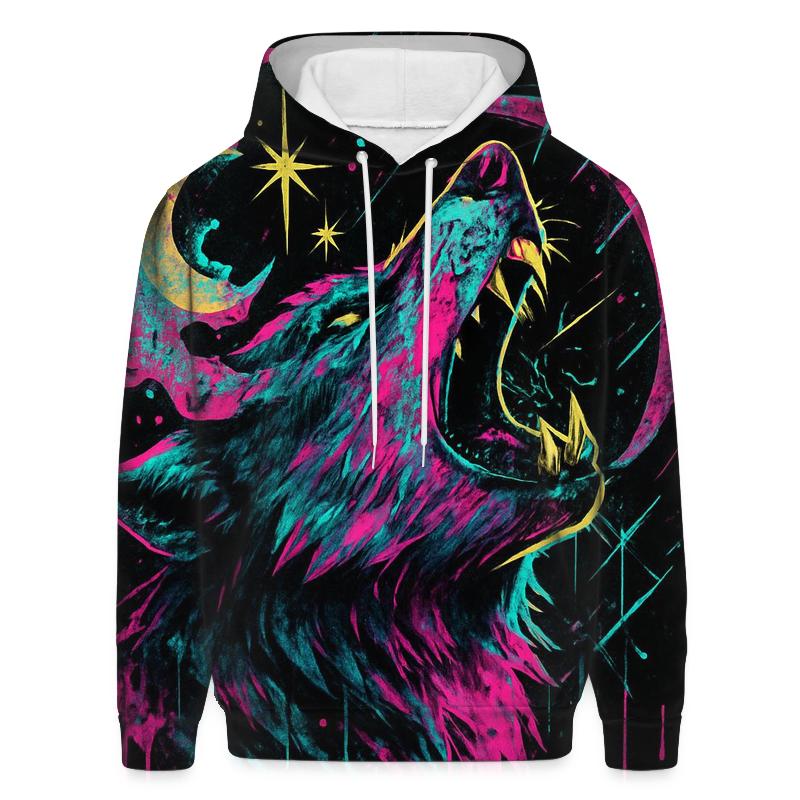 Neon Graffiti Moonhowl Breakthrough embroidered hoodies
