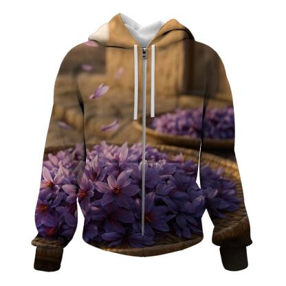 Saffron Crocus Harvest Trays At Dawn pullover hoodies