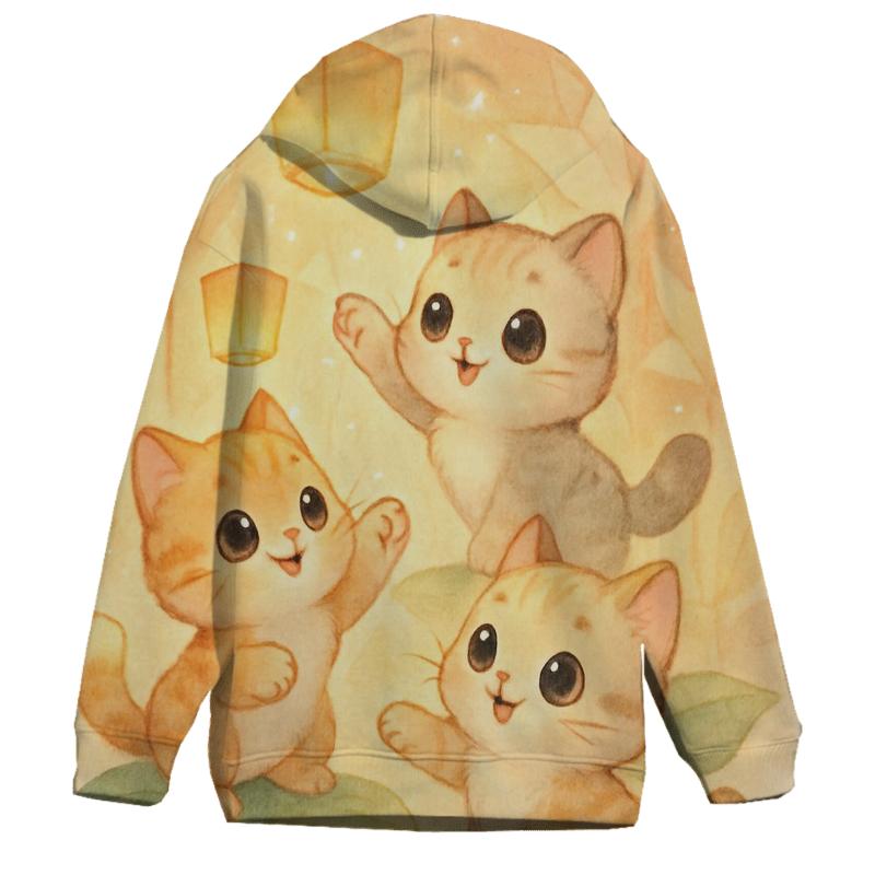 Sunrise Lantern Kittens In The Paper Garden printed hoodies