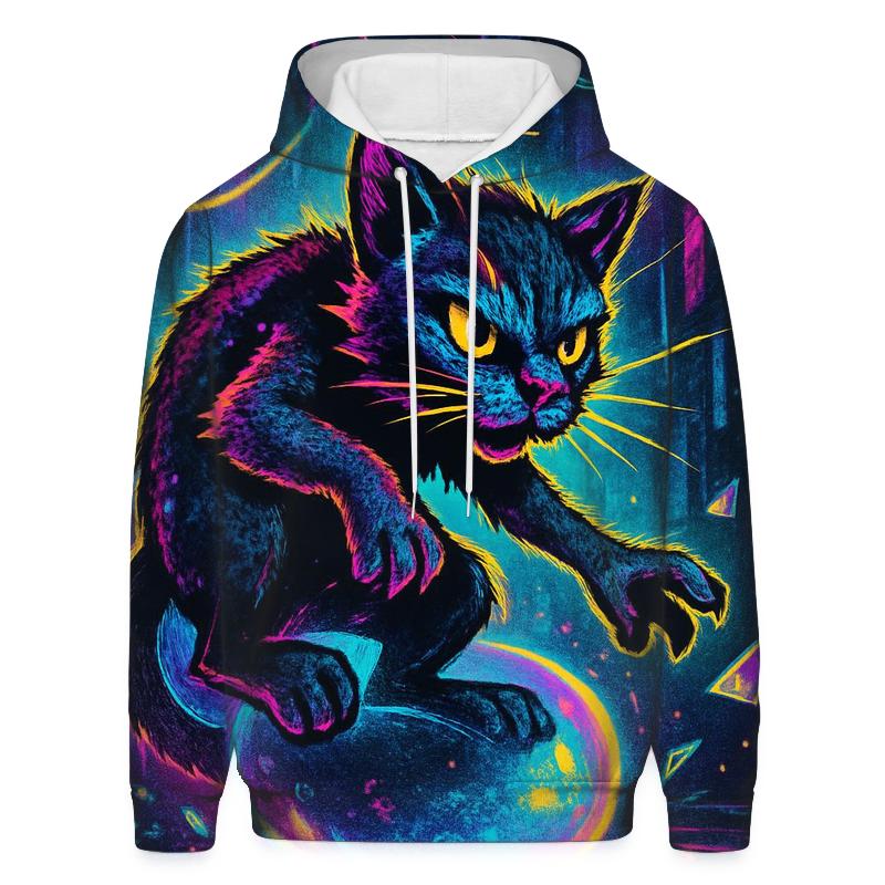 Neon Alley Bubble Rider Cat custom hoodies