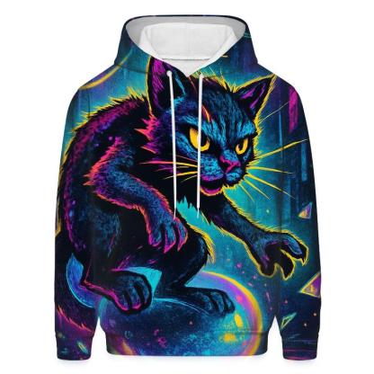 Neon Alley Bubble Rider Cat custom hoodies