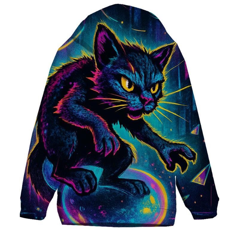 Neon Alley Bubble Rider Cat custom hoodies