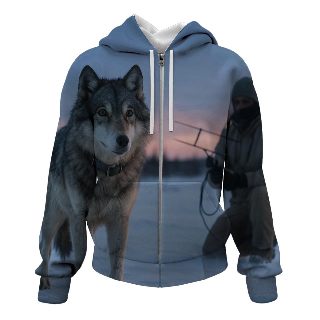 Radio Collar Check At Arctic Treeline lightweight hoodies