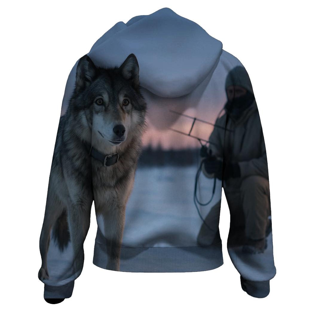 Radio Collar Check At Arctic Treeline lightweight hoodies