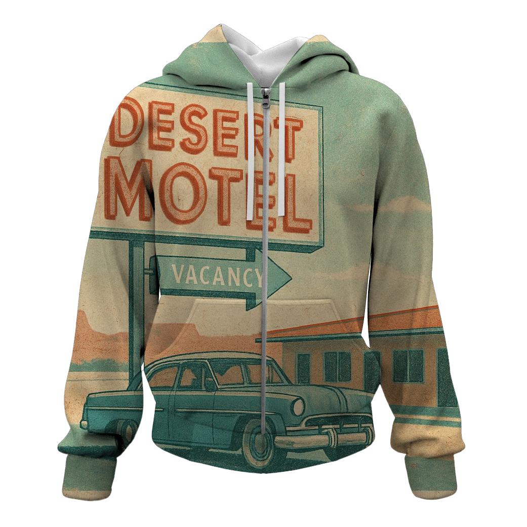 Dusty Desert Motel Neon Postcard hoodies fashion
