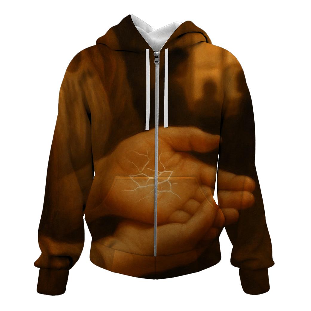 The Map In Her Palm A Lifetime Of Safe Returns zip-up hoodies