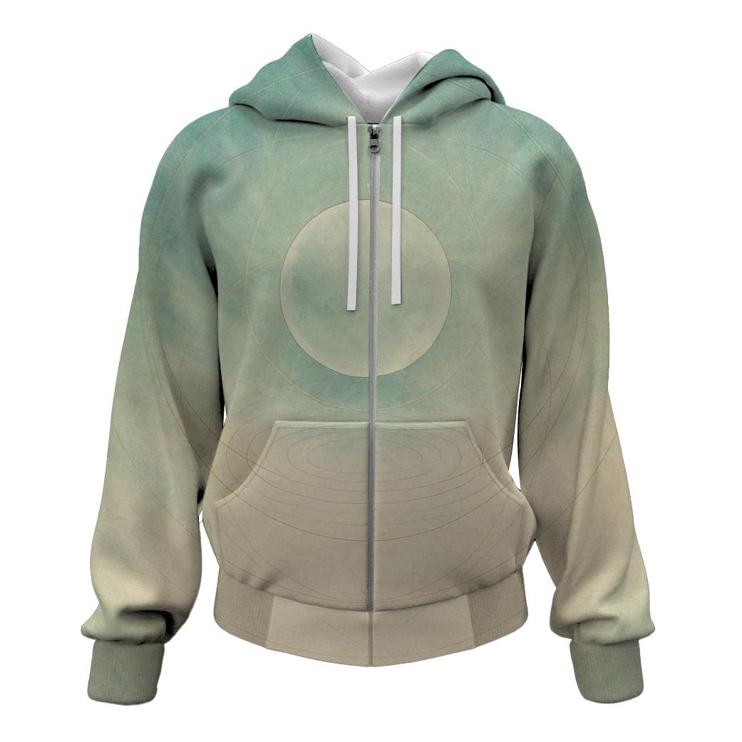 Luminous Breath Geometry graphic hoodies