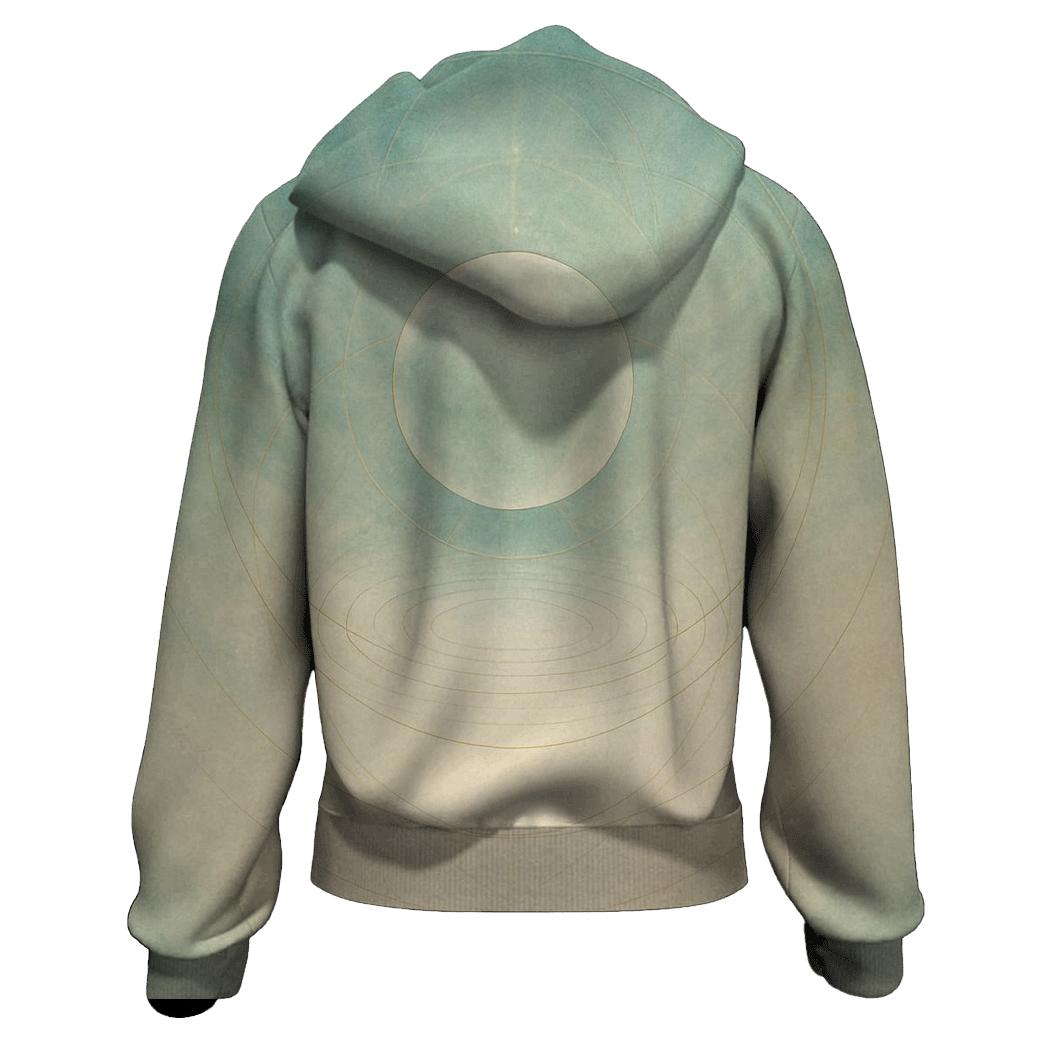 Luminous Breath Geometry graphic hoodies
