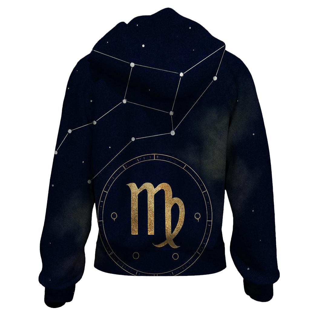 Virgo Harvest Star Chart Maiden zip-up hoodies