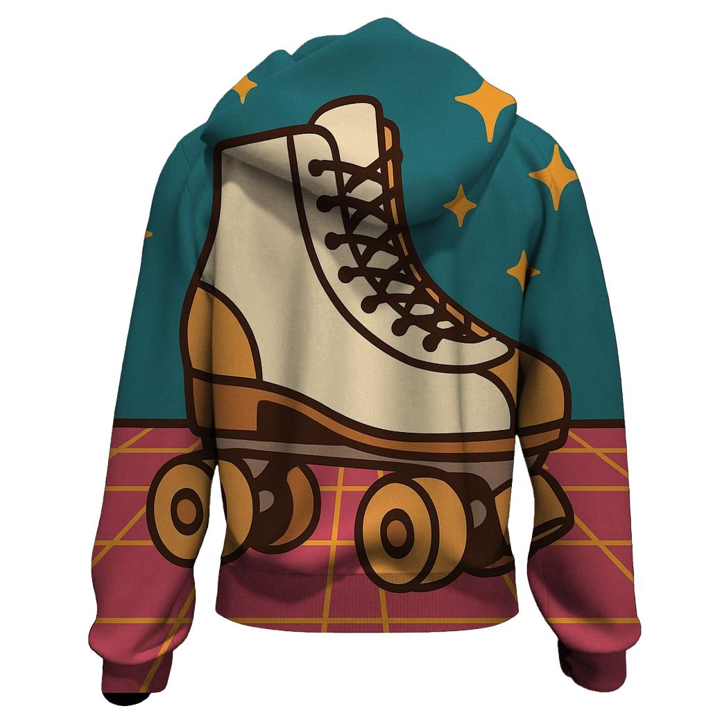 Roller Rink Neon Grid graphic hoodies