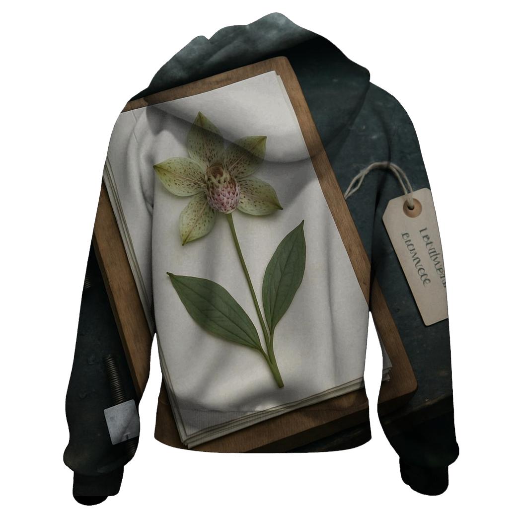 Herbarium Sheet Pressing Wild Orchids In A Cloud Forest Field Lab hoodie styles