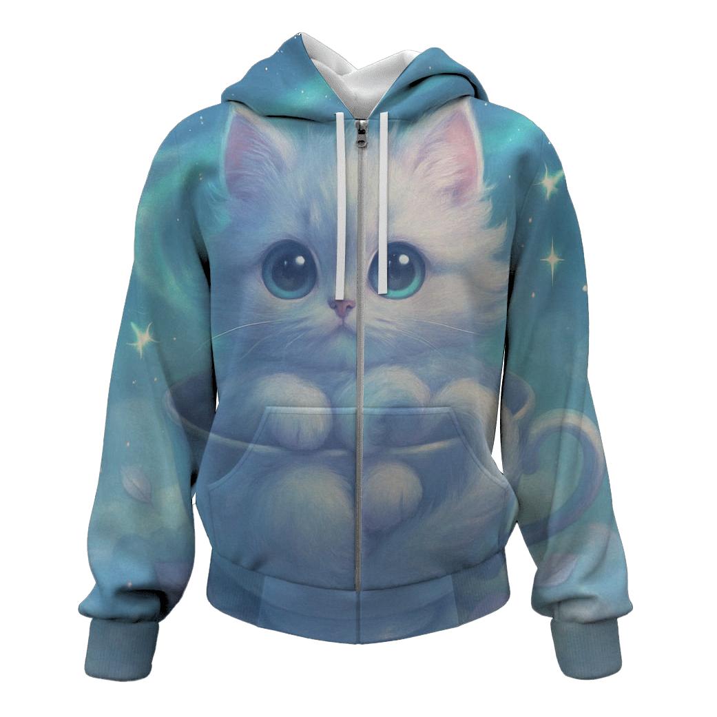 Aurora Teacup Kitten Dreamscape hoodie designs