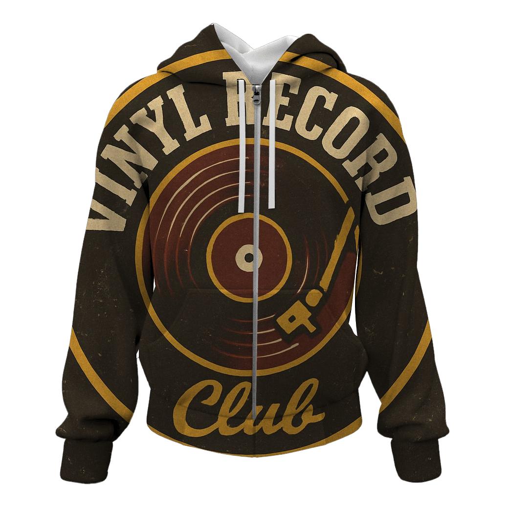 Worn Vinyl Record Shop Badge Poster hoodie trends