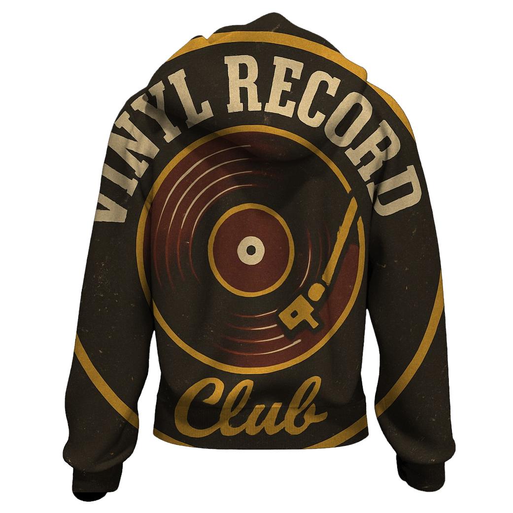 Worn Vinyl Record Shop Badge Poster hoodie trends