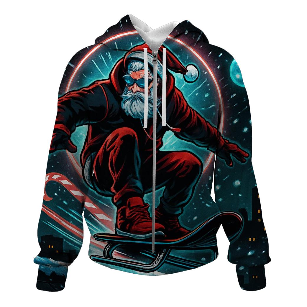 Neon Night Courier Santa premium hoodies