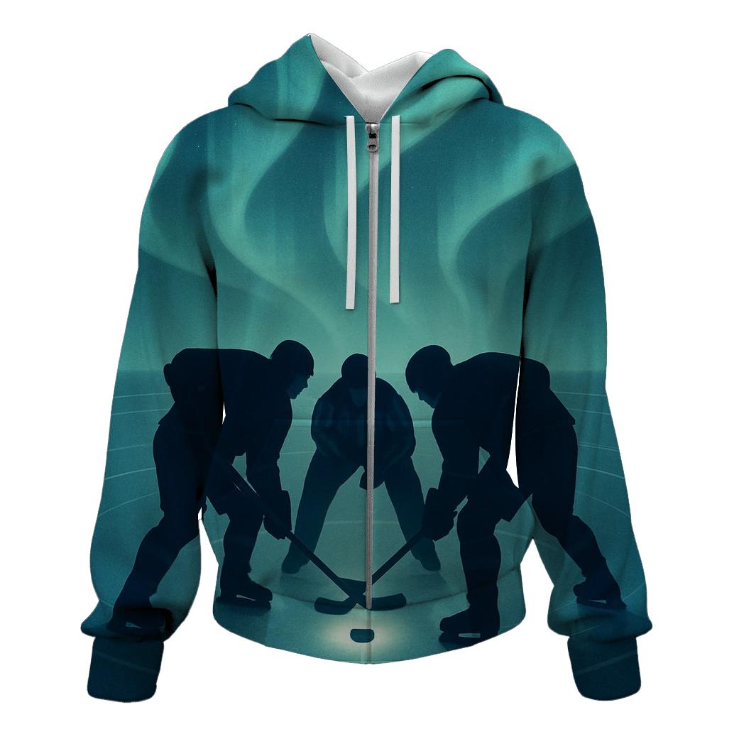 Aurora Ice Hockey Faceoff zip-up hoodies