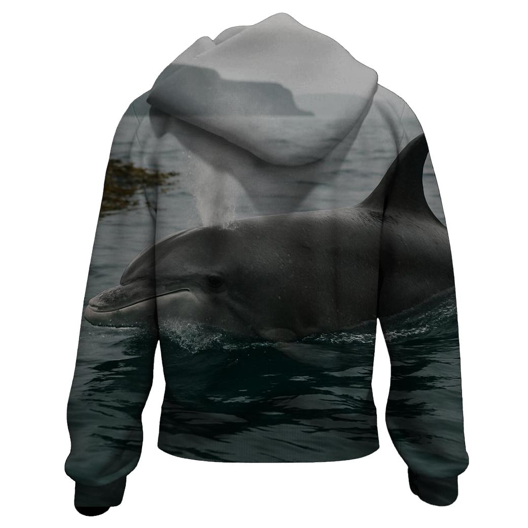 Kelpline Patrol Bottlenose Dolphin embroidered hoodies