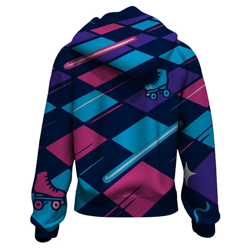 Neon Roller Rink Floor Tiles hoodie designs
