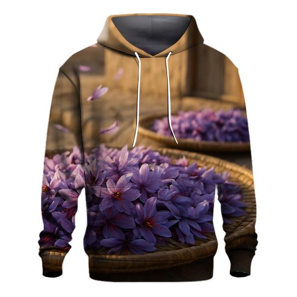 Saffron Crocus Harvest Trays At Dawn custom hoodies