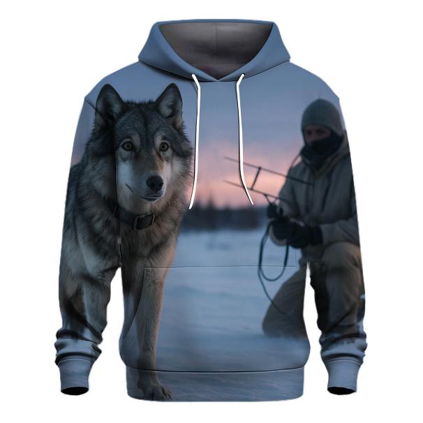 Radio Collar Check At Arctic Treeline printed hoodies