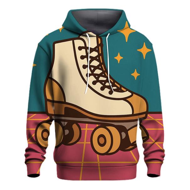 Roller Rink Neon Grid premium hoodies