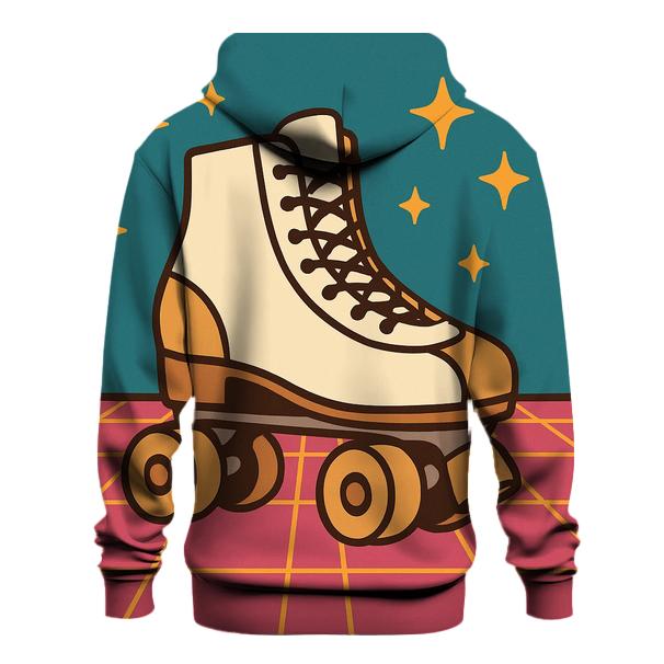 Roller Rink Neon Grid premium hoodies