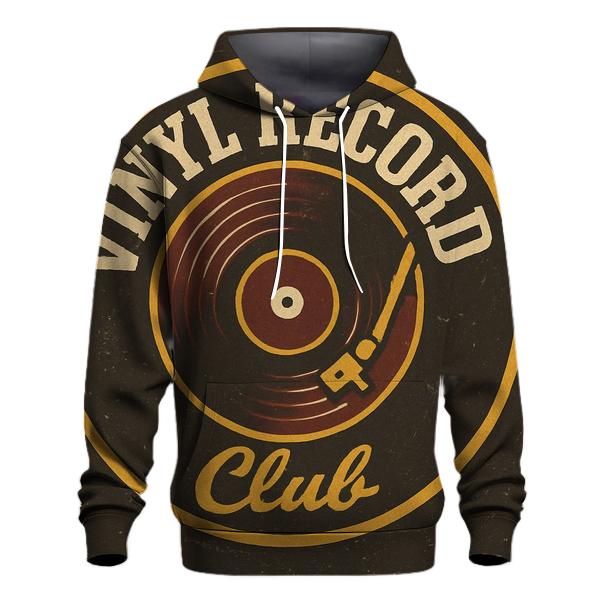 Worn Vinyl Record Shop Badge Poster graphic hoodies