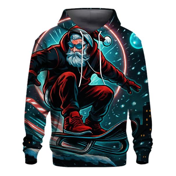 Neon Night Courier Santa pullover hoodies