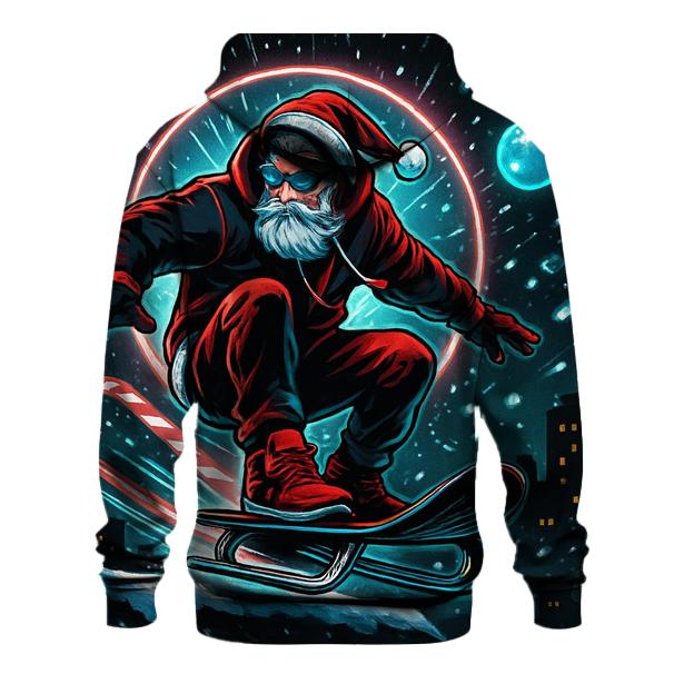 Neon Night Courier Santa pullover hoodies