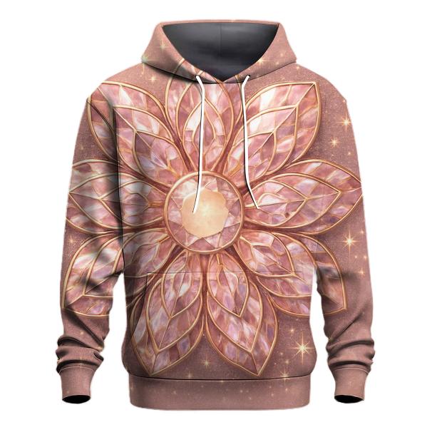 Rose Gold Prism Petals lightweight hoodies